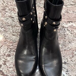 Bandolino Black Ankle Boots with Silver Studs